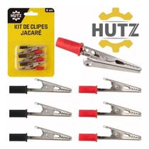 garra de jacaré clipes para terminais elétricos eletrônicos - 6 clíps - Hutz