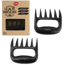Garra de urso de plastico para churrasco com 2 pçs 11x10,5cm
