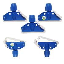 Garra Euro Para Mop Úmido Refil Encaixe Plástica Azul - Kit 5 Unidades Garra Euro Para Mop Úmido Refil Encaixe Plástica Azul - Kit 5 Unidades