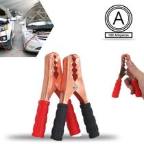 Garra Jacaré Para Bateria Chupeta 100a 2 Peças Emborrachado