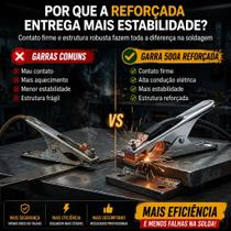 Garra Negativa 500a Grampo Terra Estampada Maquina De Solda
