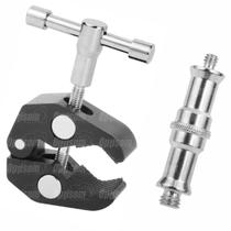 Garra Super Clamp Greika Com Pino Universal 3/8 e 1/4 Para Acessórios