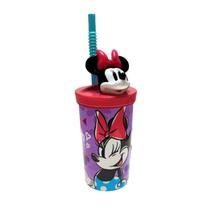 Garrafa 3d Infantil C/ Canudo Minnie Smile Disney 360ml Tuut