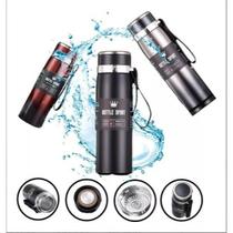 Garrafa 600ml ou 1000ml Inox Térmica Com Infusor, De Água Café, Com Alça.