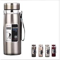 Garrafa 600ml ou 1000ml Inox Térmica Com Infusor, De Água Café, Com Alça.