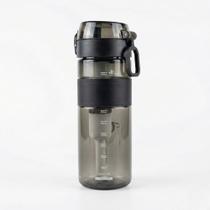 Garrafa 600ml Preta com Filtro de Carvão Ativado até 1200L