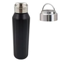 Garrafa 800ml Aço Inox Squeeze Água Academia Com Alça PRETO Garrafa 800ml Aço Inox Squeeze Água Academia Com Alça PRETO