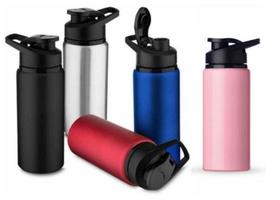 Garrafa Academia Alumínio Água Squeeze 600ml Fitness Gelada