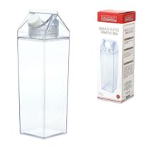 Garrafa Acrílico Para Leite Suco Água Caixa Quadrada 1l