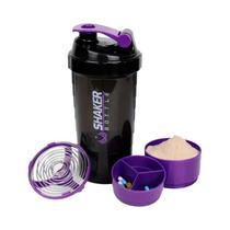 Garrafa Agitadora de Proteínas de 2 Camadas com Recipiente - Garrafa de Água Esportiva