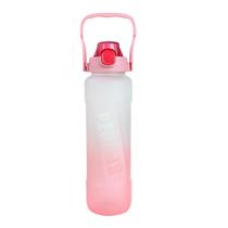 Garrafa água academia sport de plástico com alça 1000ml