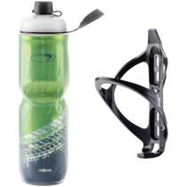 Garrafa Água Bike Squeeze Térmica Ciclismo Academia Caramanhola 700ml + Suporte