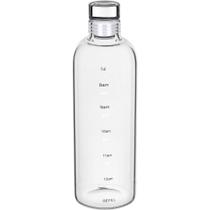 Garrafa água Com Tampa Vidro 750ml 24x8x8cm Transparente Garrafa água Com Tampa Vidro 750ml 24x8x8cm Transparente