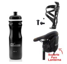 Garrafa Agua Gelada Mtb Bike 600 Ml +suporte Md c/ parafusos +bolsa De Selin