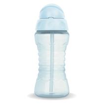 Garrafa agua Infantil Escolar Pimpolho Com Canudo Silicone 270ml Para Criança Menino Masculino Azul