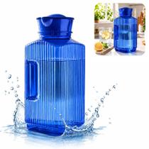 Garrafa agua porta geladeira 1700ml jarra paris suco 1,7l premium azul tampa com trava Garrafa agua porta geladeira 1700ml jarra paris suco 1,7l premium azul tampa com trava