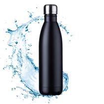 Garrafa Água Squeeze 350ml Térmica Inox Colorida Academia Escola Prato