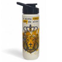 Garrafa Água Squeeze Leão de Judá Fé 700ml Academia Escolar Garrafa Água Squeeze Leão de Judá Fé 700ml Academia Escolar