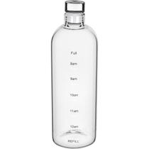 GARRAFA ÁGUA SUCO HOME&CO COM TAMPA VIDRO 1L 26x8x8cm TRANSPARENTE