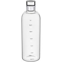GARRAFA ÁGUA SUCO HOME&CO COM TAMPA VIDRO 750ml 24x8x8cm TRANSPARENTE