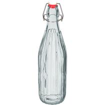 GARRAFA ÁGUA SUCO LEITE HOME&CO COM TRAVA NA TAMPA VIDRO 1L 32x8x8cm TRANSPARENTE GARRAFA ÁGUA SUCO LEITE HOME&CO COM TRAVA NA TAMPA VIDRO 1L 32x8x8cm TRANSPARENTE