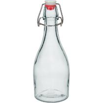 GARRAFA ÁGUA SUCO LEITE HOME&CO COM TRAVA NA TAMPA VIDRO 350ml 23x8x8cm TRANSPARENTE