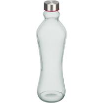GARRAFA ÁGUA SUCO LEITE HOME&CO VIDRO 950ml 31x9x9cm TRANSPARENTE COM TAMPA