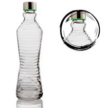 Garrafa Água Suco Vidro Tampa Geladeira 1 Litro Transparente