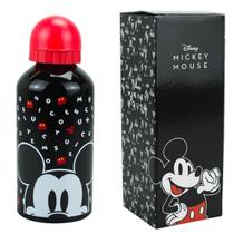 Garrafa Alumínio Preto Mickey 500ml - Disney