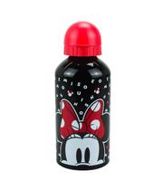 Garrafa Alumínio Preto Minnie Laço Vermelho 500Ml - Disney