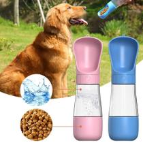 Garrafa Bebedouro Pet Portátil 2 em 1 Água e Ração Cães Garrafa Bebedouro Pet Portátil 2 em 1 Água e Ração Cães