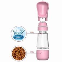 Garrafa bebedouro pet portatil 2 em 1 agua e racao Garrafa bebedouro pet portatil 2 em 1 agua e racao