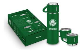 Garrafa Brasfoot Com 3 Canecas Palmeiras 420 Ml Cod. 16631