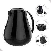 Garrafa Bule de Café Termica Chá 750ml Preta Rosca Soprano