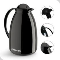 Garrafa Bule Termico Café Cha 650ML Preta Com Alça De Rosca Unitermi Garrafa Bule Termico Café Cha 650ML Preta Com Alça De Rosca Unitermi