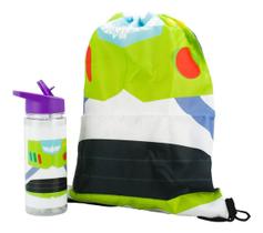 Garrafa Buzz Lightyear Toy Story 450ml Mochila Tipo Saco