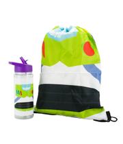 Garrafa Buzz Lightyear Toy Story 450Ml Mochila Tipo Saco
