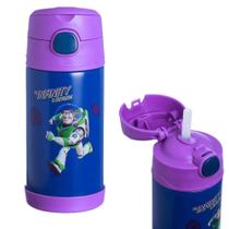 Garrafa Buzz Lightyear Toy Story Térmica Infantil Com Canudo De Silicone 400ML - Zona Criativa