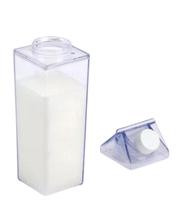 Garrafa Caixa De Leite Geladeira Água Suco Acrílico 500ml