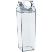 GARRAFA CAIXA DE LEITE LEITEIRA HOME&CO COM DUAS TAMPAS ACRILICO 500ml 20x5x5cm TRANSPARENTE