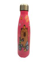 Garrafa Capivara Estampada Alto Relevo Isotérmica 500 ml