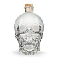 Garrafa Caveira de Vidro Detalhada com Rolha 9 cm