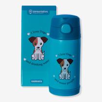 Garrafa Click C/Canudo 300ML I Love Dogs -Zona Criativa