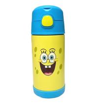 Garrafa Click Com Canudo 300ml Bob Esponja