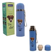 Garrafa Color Estampa Pet Inox 480ml - Azul