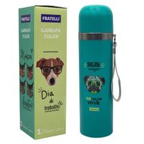 Garrafa Color Estampa Pet Inox 480ml - Verde - Fratelli
