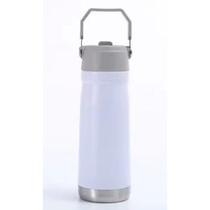 Garrafa Com Alça E Bico 550ml Aço Inox Branca Super Vedação Garrafa Com Alça E Bico 550ml Aço Inox Branca Super Vedação