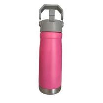 Garrafa Com Alça E Bico 550ml Aço Inox Branca Super Vedação Garrafa Com Alça E Bico 550ml Aço Inox Branca Super Vedação