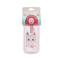 Garrafa com Canudo 460ml Kouii Gato Mia - Pacific Garrafa com Canudo 460ml Kouii Gato Mia - Pacific