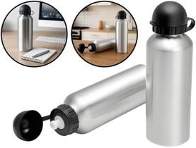 Garrafa Com Tampa Squeeze Em Alumínio Água Academia Fitness Corrida Escola 500ml